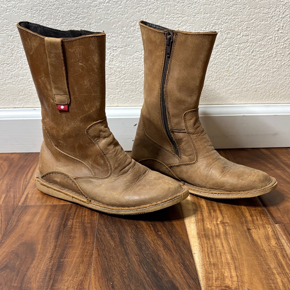 Women's Tan Leather Winter Boots EU 36 / US 6